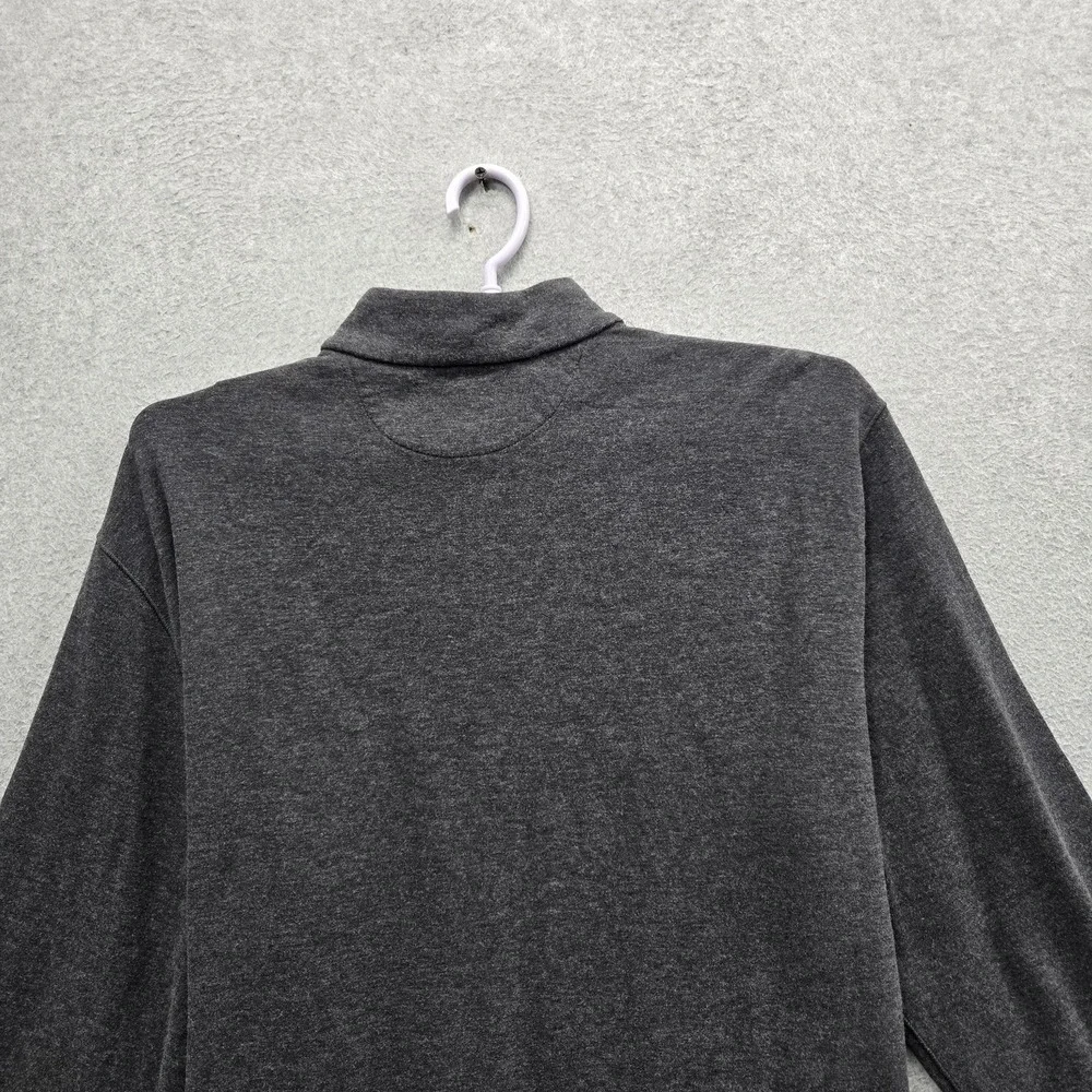 Polo Ralph Lauren Men Sweatshirt XL Gray Embroidered Quarter Zip Activewear